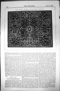 Original Old Antique Print Book Cover French Seventeenth Century 1881 Victorian