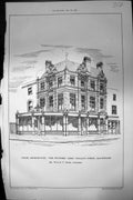 Antique Print Street Architecture Founders Arms Holland St Blackfriars 1881