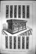 Old Antique Print Altar Table St Bridgets Church Wavertree Liverpool 1881 19th