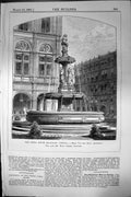 Antique Print Opera House Fountain Vienna Herr Von Der Nuli Architect 1881 19th