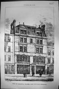 Antique Old Print Shops Residential Chambers Earls Court Road Kensington 1881