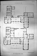 Old Antique Print New Grammar School Thame Ground First Floor Plan 1881 19th