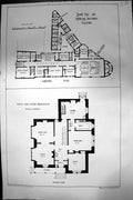 Old Print Plans Wood Stone Residence Nova Scotia Town Hall Hastings 1881 19th