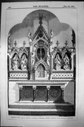 Old Print Reredos Altar Roman Catholic Church Dover Pugin Pugin Arch 1881 19th
