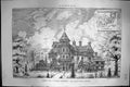 Old Print Design Country Residence Exterior Plan Clayton Botham Arch 1881 19th