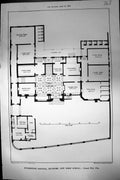 Old Print Wyggestone Hospital Leicester New Girls School Floor Plan 1881 19th