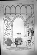 Antique Old Print Plans Churches Nene Valley Northamptonshire Warmington 1881