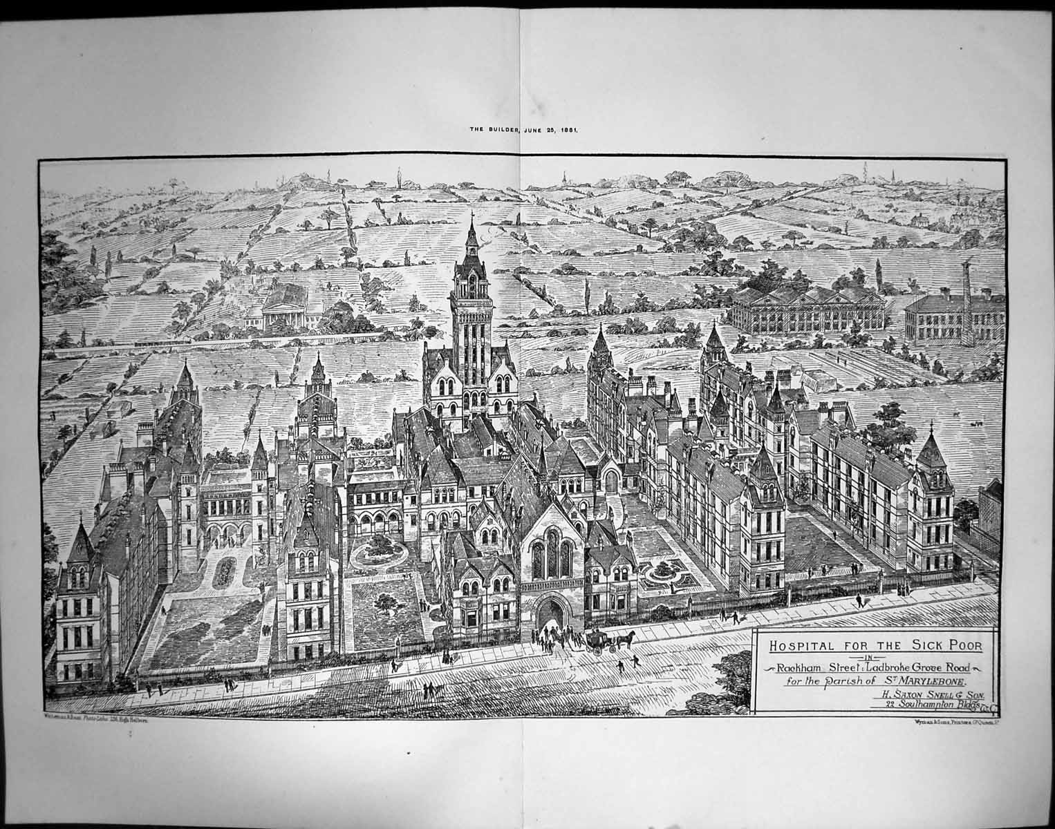 Old Hospital Sick Poor Rackham St Ladbroke Grove Rd St Marylebone 188 19th