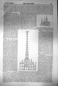 Original Old Antique Print Plan Ethelberts Cathedral Spire Nothing Remains 1881