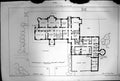 Antique Print Plan Ground Floor Foxbury Kent Forecourt Kitchen Larder 1881 19th