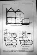 Old Fair Oaks Addlestone Surrey Henry Brace Architect Plan Floors 188 Victorian