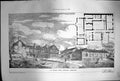 Antique Old Print Peveril Hotel Dovedale Derbyshire Exteriot Ground Plan 1881