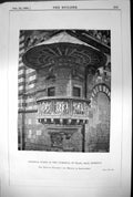 Antique Print External Pulpit Cathedral Prato Florence D M Bartolommeo 1881