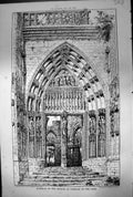 Original Old Antique Print Doorway Church Wetzlar On Lahn Arch Steps 1881 19th