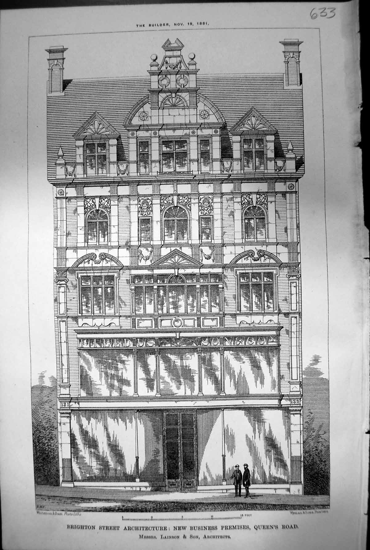Old Brighton Street Architecture New Business Premises Queens Road188 Victorian