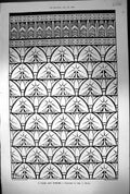 Original Old Antique Print Dado And Border Designed By George C Haite 1881 19th