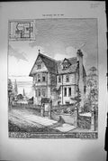 Old Hillcote Netherall Terrace South Hampstead Plan Ground Floor 1881 Victorian