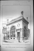 Antique Print Bank Blackpool Lancashire Mills & Murgatroyd Architects 1881 19th