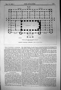 Antique Old Print Plan Ground Floor Canning College Lucknow Hall Library 1881