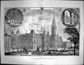 Antique Old Print New Town Hall Vienna Herr Friedrich Schmidt Architect 1881