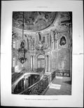 Old Antique Print Upper Part Principal Staircase Castle Bruhl Rhine 1881 19th