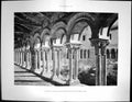 Original Old Antique Print Cloisters Royal Convent Huelgas Burgos Spain 1881