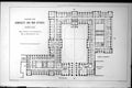Antique Old Print Design Admiralty War Offices Ground Plan A Waterhouse 1884
