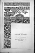 Antique Print Decoration Entablature Column Temple Chiwon-In- Kiyoto 1884 19th