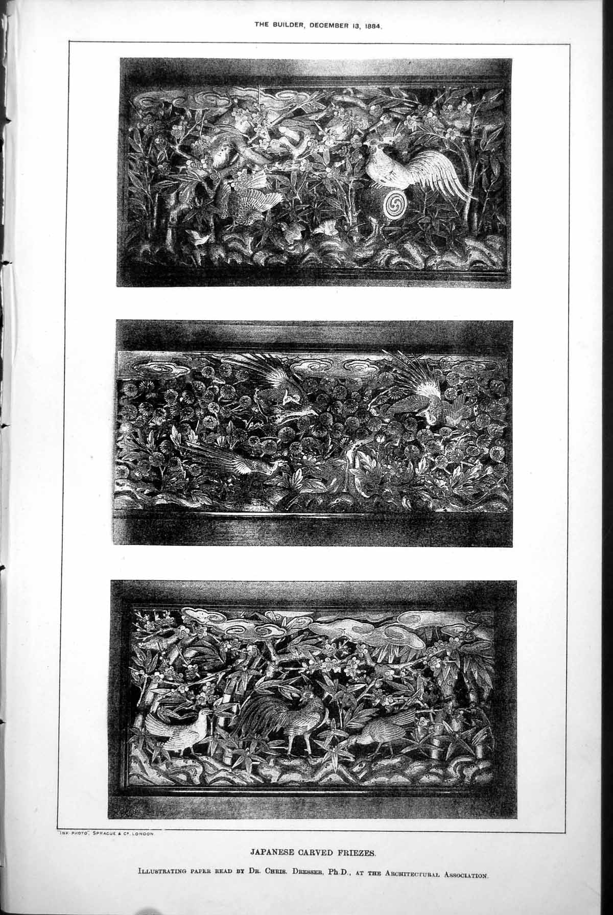 Old Japanese Carved Friezes Paper Read Dr Chris Dresser Arch Assoc 1884 19th