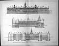 Antique Print Proposed Admiralty War Offices A Waterhouse Park Front 1884 11