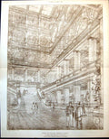 Print War Admiralty Offices Glazed Court Staircase Admiralty Webb Bell1884 11