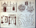 Antique Print Plan Nottingham Porch St Marys Church Bury St Edmunds 1884 11 19th