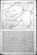 Antique Old Print Map Main Drainage Fen Country New South Holland Drain 1884