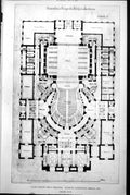 Old Print Prize Design Theatre Hygiene Exhibition Berlin Ground Plan 1884 19th