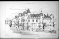 Original Old Antique Print Chantilly Du Cerceau Sixteenth Century Chateau 1884