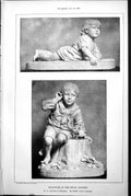 Antique Print Sculpture Royal Academy Studies Children Count Gleichen 1884 19th