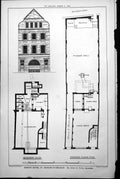 Old Print Plans Mission House St Georges In The East Keith Young Architect 1884