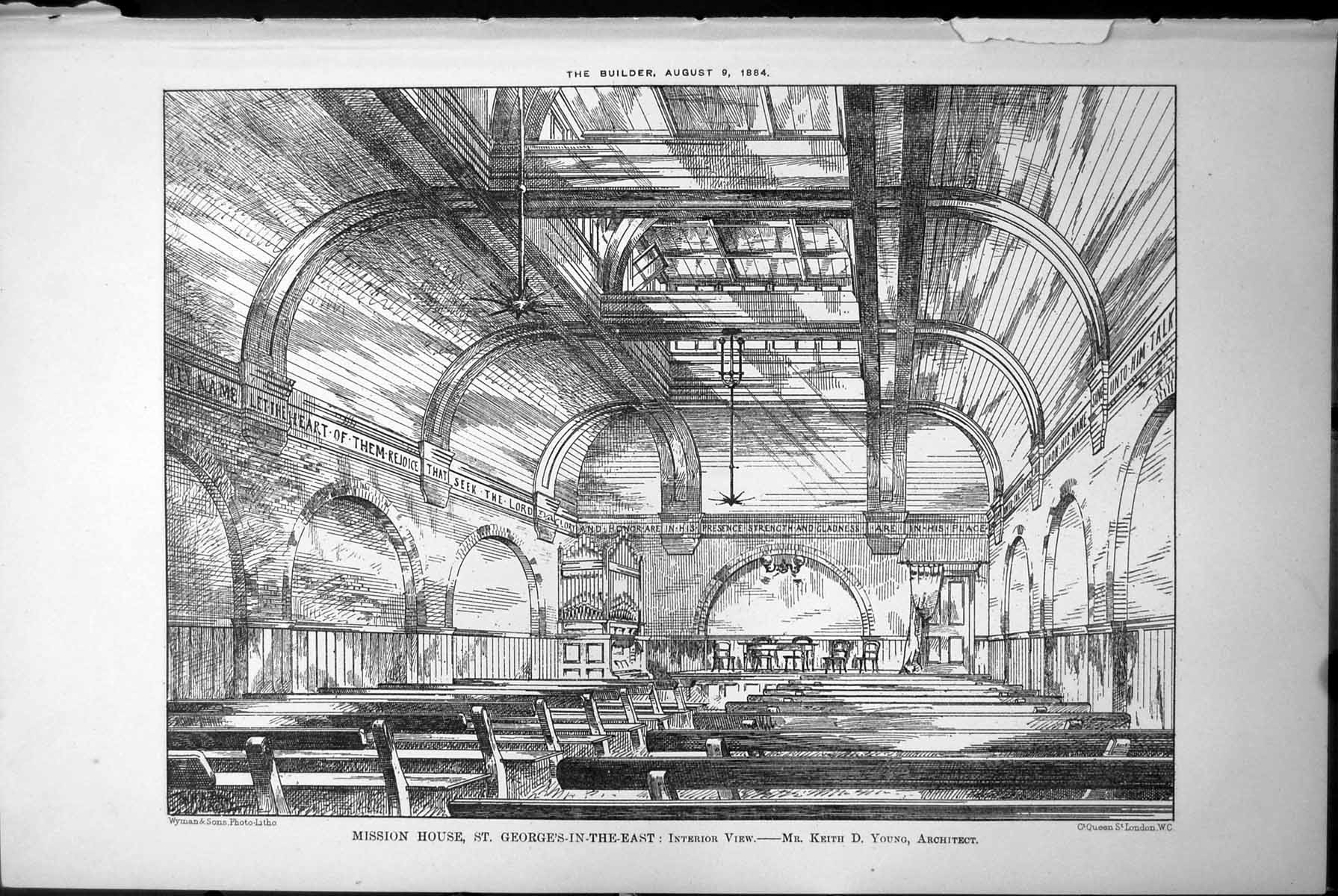Old Mission House St Georges In East Interior View Keith Young Arch 1884 19th