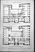 Old Plans Municipal Offices Leeds Ground First Floor Geo Corson Arch1884 19th