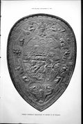 Original Old Antique Print Shield Formerly Belonging Henry 11 France 1884