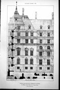 Old Design War Admiralty Offices Detail Elevation Aston Webb & Bell 1884 19th