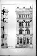 Old Design War Admiralty Offices Detail Elevation Leeming & Leeming 1884 19th