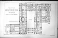 Old Print Design Admiralty War Offices First Floor Plan Hall & Powell Arch 1884