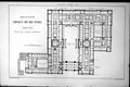 Old Design Admiralty War Offices Ground Plan Hall & Powell Arch 1884 Victorian