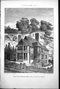 Old Antique Print House Near Tunbridge Wells James Neale Architect 1884 19th