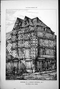 Original Old Antique Print Sketches District Surveyor Maison Adam Angers 1884