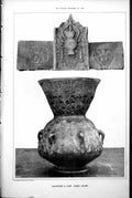 Old Bas Relief & Lamp Early Arabic Carvings Photo Sprague Co London 1884 19th