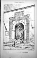 Old Antique Print Doorway In Tunis From Drawing Mr Alexander Graham 1885 19th