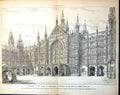 Old Print Completion New Palace Westminster Designed Charles Barry 1885 19th