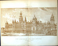 Antique Print New Admiralty And War Offices Whitehall Front Elevation 1885